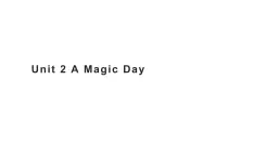 六年级下册英语课件-Unit 2 A Magic Day 粤人版（开心英语）