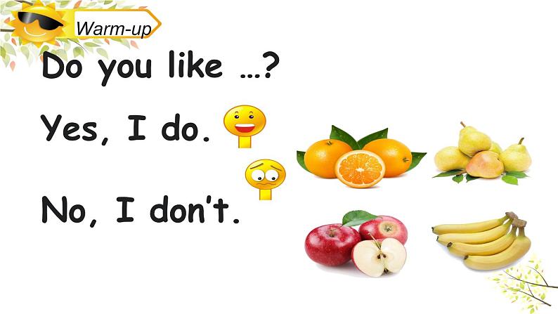 三年级下册PEP版英语教学课件Unit 5 Do you like pears_ PA Let’s talk 课件+素材07