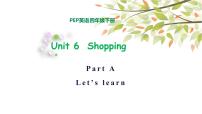 人教版 (PEP)四年级下册Unit 6 Shopping Part A背景图ppt课件