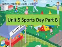 英语五年级下册Unit 5 Sports Day Part B背景图ppt课件