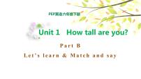 人教版 (PEP)Unit 1 How tall are you? Part B图片课件ppt
