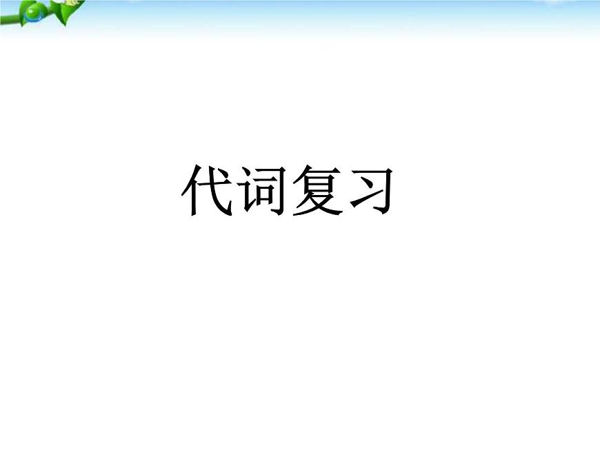 小升初英語知識點專項復(fù)習(xí)專題二_詞類_代詞課件第1頁