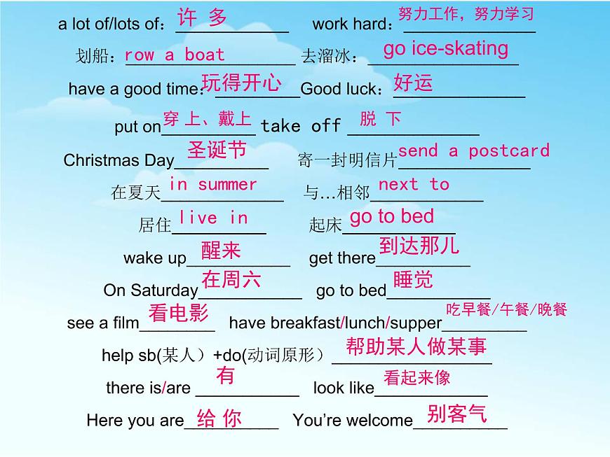 小升初英語(yǔ)重點(diǎn)詞匯復(fù)習(xí)課件第5頁(yè)