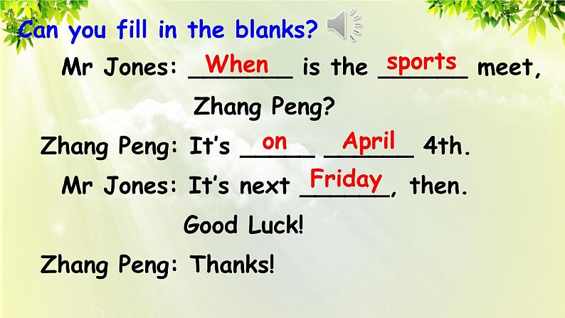 人教版(PEP)五年级英语下册 第四单元 Part A 第2课时 课件05