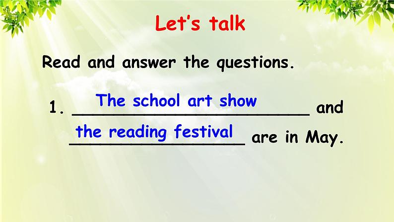 人教版(PEP)五年级英语下册 第四单元 Part A 第2课时 课件07