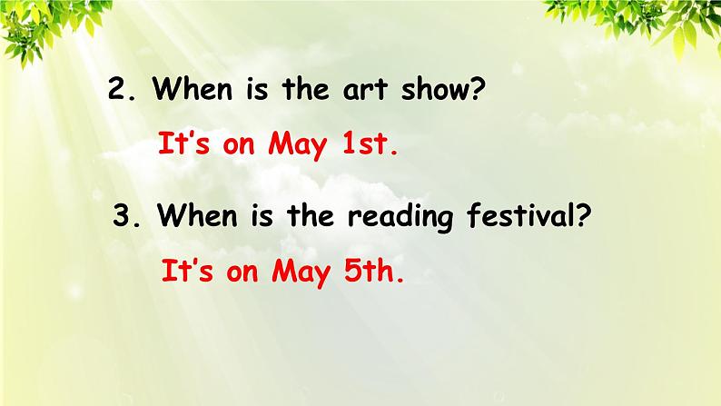 人教版(PEP)五年级英语下册 第四单元 Part A 第2课时 课件08