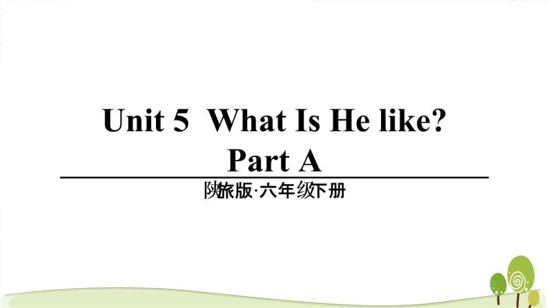 陕旅版英语六年级下Unit 5 part A教学课件01