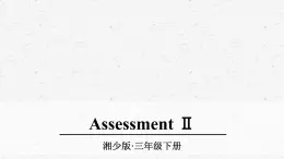 湘少版英语三年级下册Assessment Ⅱ优质课件