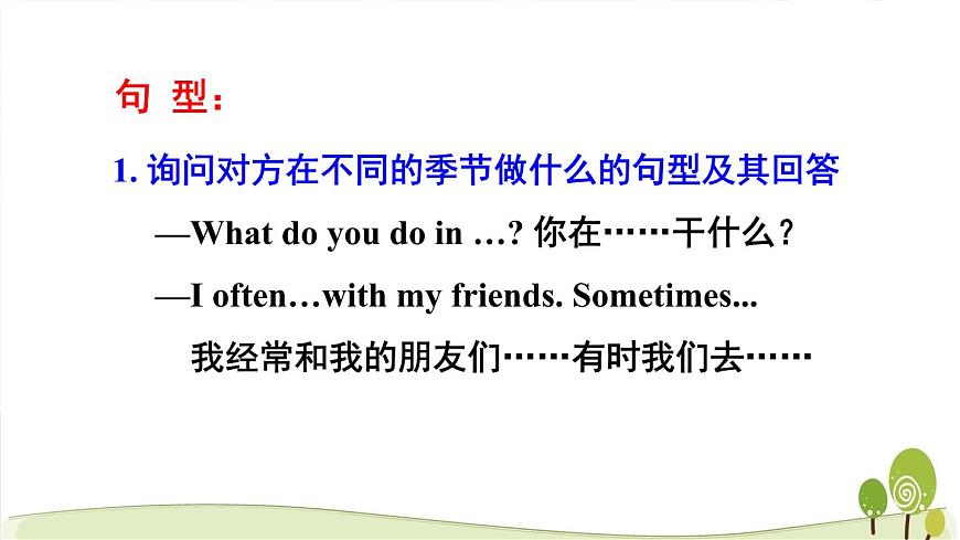 陜旅版英語五年級下Unit 2 Part C教學(xué)課件第4頁