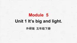 外研版英语五年级下册Module 5 Unit 1课件