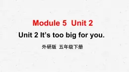 外研版英语五年级下册Module 5 Unit 2课件