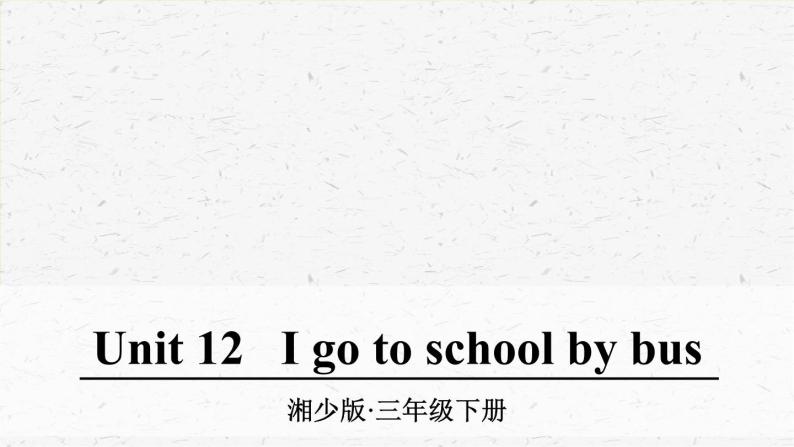 湘少版英语三年级下册Unit 12优质课件01