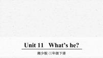小学英语湘少版三年级下册Unit 11 What's he?多媒体教学ppt课件
