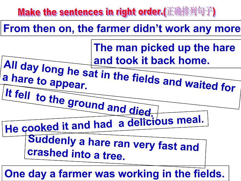 六年级下册英语课件-Module 1 Stories Unit 2 Waiting for another hare 1-教科版(广州深圳)第6页