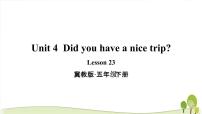 2020-2021学年Unit 4 Did You Have a Nice Trip?Lesson23 An Email from Li Ming教课课件ppt