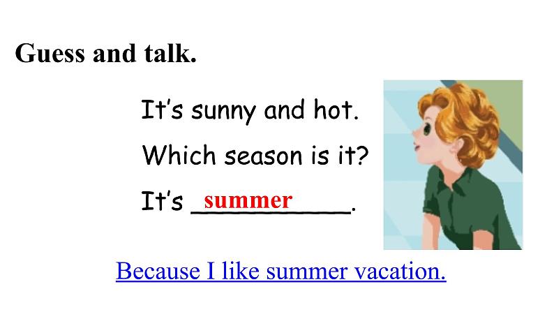 PEP小学英语五年级下册 unit 2 My favourite season B Let's learn 课件+素材04