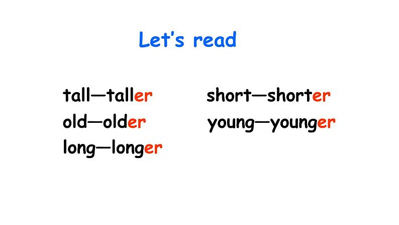 PEP小学英语六年级下册  Unit  1  How tall are you A Let's try&Let's talk     ppt课件+教学教案06