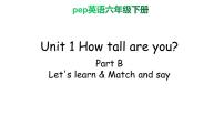2020-2021学年Unit 1 How tall are you? Part B教学ppt课件