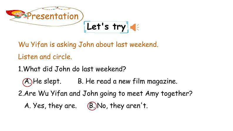 PEP小学英语六年级下册 Unit 2 Last weekend B Let's try&Let's talk ppt课件+教学教案08