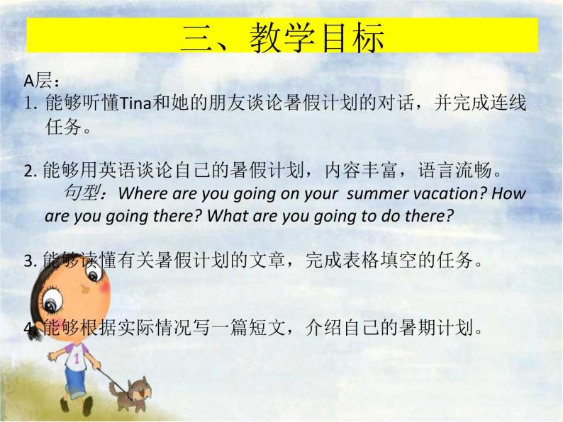 人教新起点六年级英语下册六年级下Unit6  summer vacation课件04