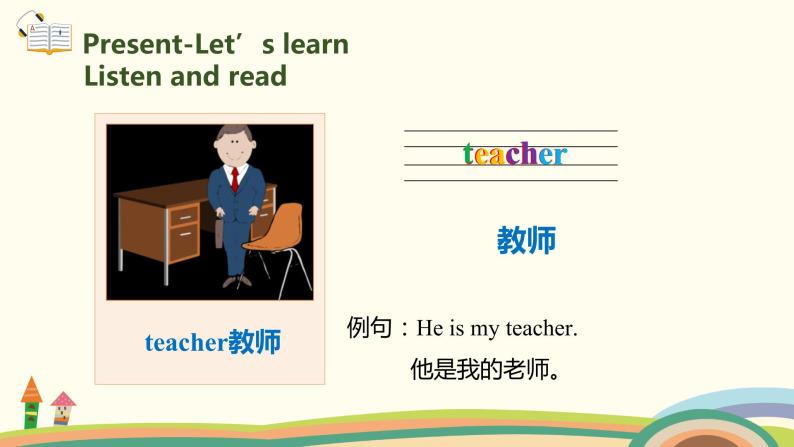 5.人教pep版-三下unit1-partB-Let's learn & Let's chant 课件PPT07