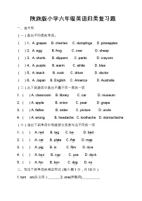 陕旅版小学六年级英语归类复习题（无答案）