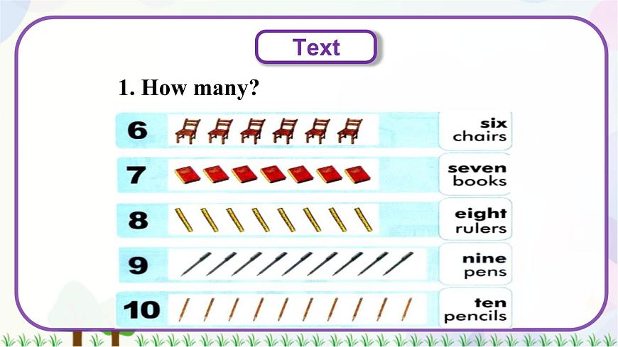 三年級(jí)上冊(cè)英語Unit 1 Lesson 6 Numbers 6-10 課件第7頁