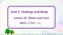 小学英语冀教版 (三年级起点)三年级上册Unit 3 Body and FeelingsLesson 16 Warm and Cool获奖课件ppt