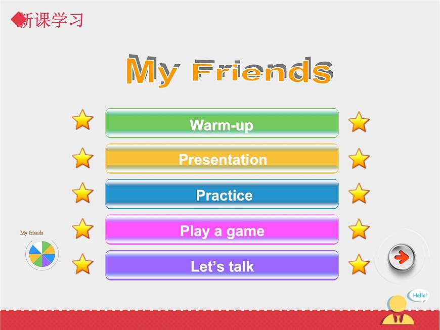 人教新起點(diǎn)英語二年級(jí)上Unit3 lesson2《My Friends》課件第4頁
