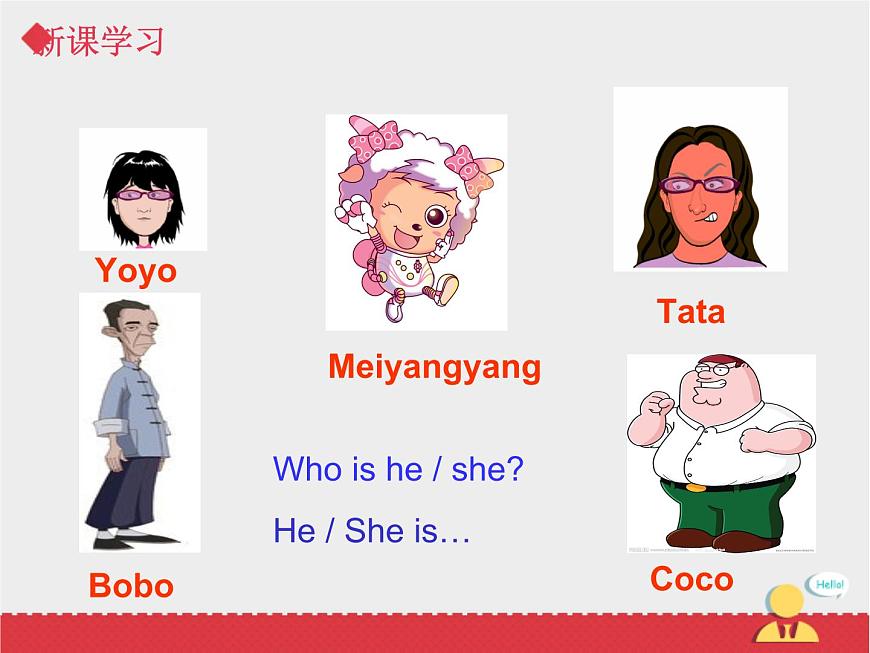 人教新起點(diǎn)英語二年級上Unit3 lesson6《My Friends》課件第6頁