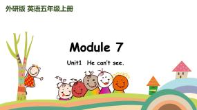 小学英语外研版 (三年级起点)五年级上册Module 7Unit 1 He can’t see.多媒体教学课件ppt