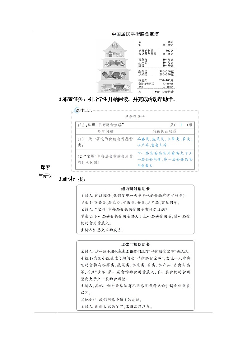 教科版四年级上册2.6《营养要均衡》课件+教案02