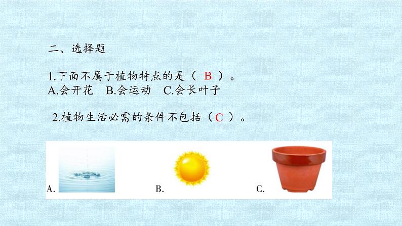 教科版(2017秋)一年级上册 植物 复习(二)课件07