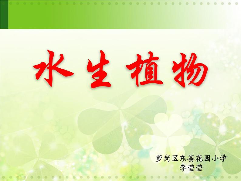 三年级上科学-1.4《水生植物》参考课件-教科版07