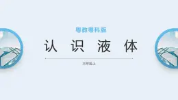 粤教粤科版三上科学 3.13《认识液体》课件