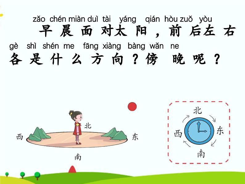 湘科版二年级上册科学3.2看太阳认方向 课件04