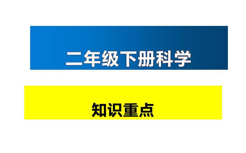 教科版(2017) 二年级上册科学-二年级科学上册知识重点 课件(45张PPT)第1页