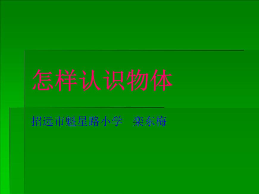 青島小學(xué)科學(xué)三上《4 怎樣認(rèn)識物體》PPT (6)課件第2頁