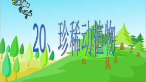 青岛版 (五四制)四年级下册20 珍稀动植物评课课件ppt
