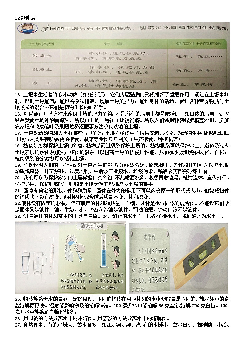 苏教版小学科学三年级上册知识点整理复习第2页