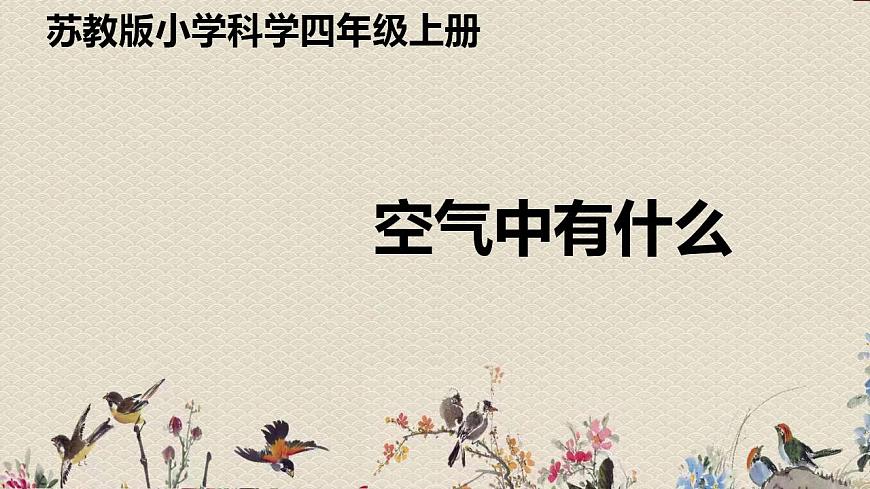 蘇教版四年級(jí)上冊科學(xué)第一單元 我們周圍的空氣《空氣中有什么》課件第1頁
