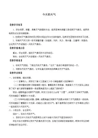 小学科学青岛版 (六三制)三年级上册16. 今天的天气教学设计