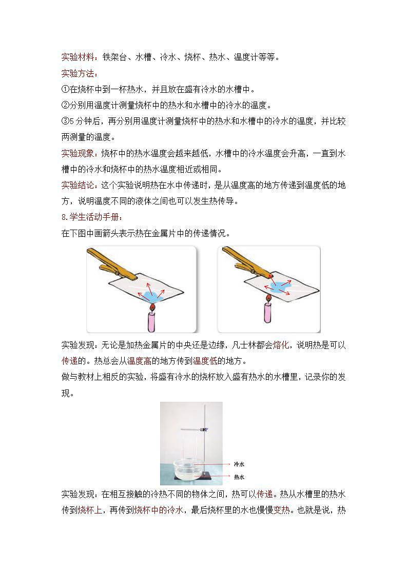 2021年新苏教版五年级上册科学知识点整理 第二单元 热传递第3页