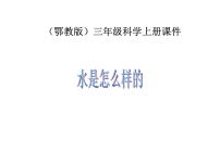 鄂教版三年级上册8 水是什么样的课文配套课件ppt