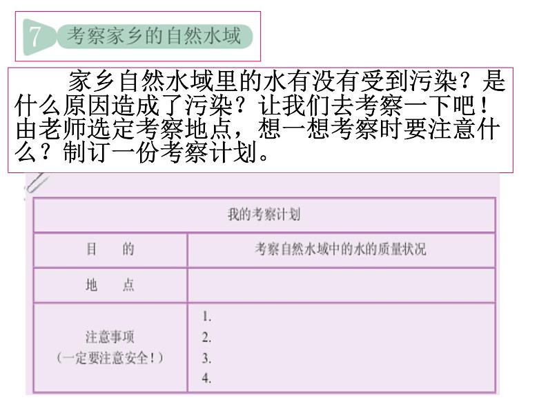 教科版科学六年级下册 4.7 考察家乡的自然水域 课件第1页