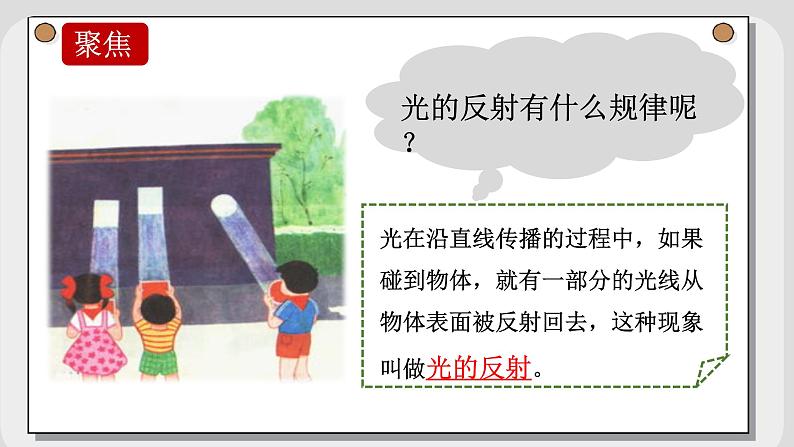 教科版(2017秋)科学五年级上册1.6光的反射现象(课件)第3页