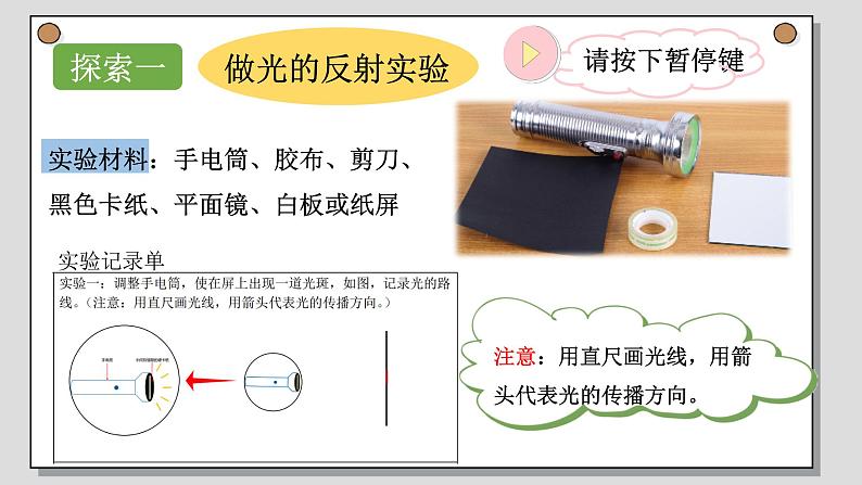 教科版(2017秋)科学五年级上册1.6光的反射现象(课件)第4页