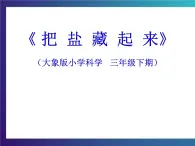 4.1《把盐藏起来》大象版三下科学课件