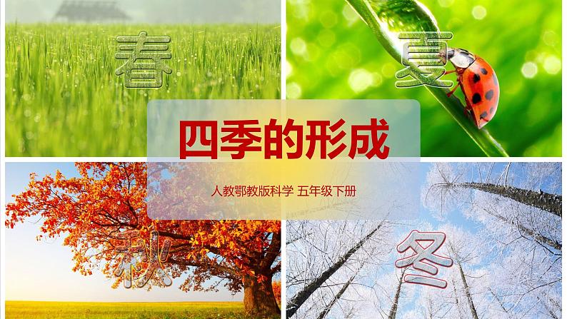 3. 新鄂教人教版科学五下 3 四季的形成 课件PPT+教案01
