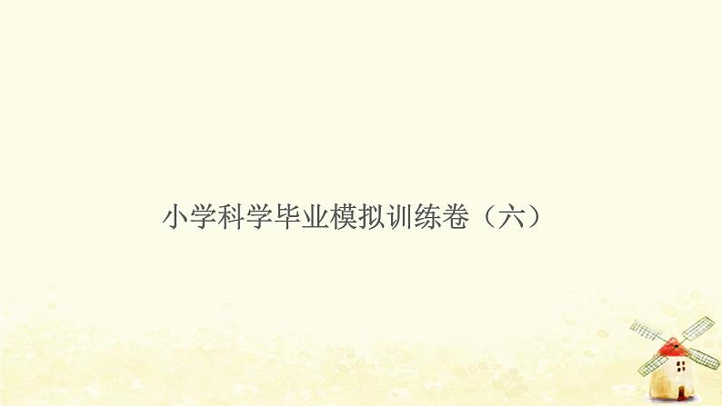 小升初科学归类冲刺卷第二部分模拟训练卷六课件01